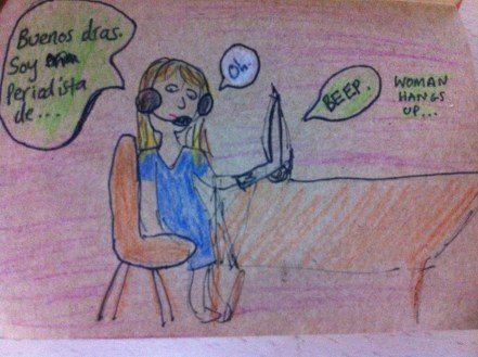 My first call as a periodista